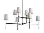 Rhodes Wrapped Linen Two-Tier Chandelier