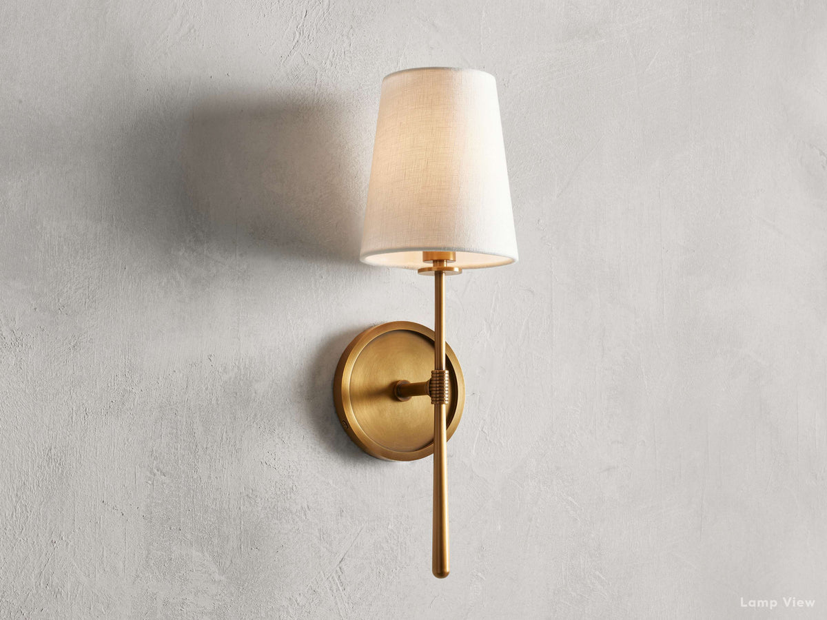 Rhodes Wrapped Linen Wall Sconce