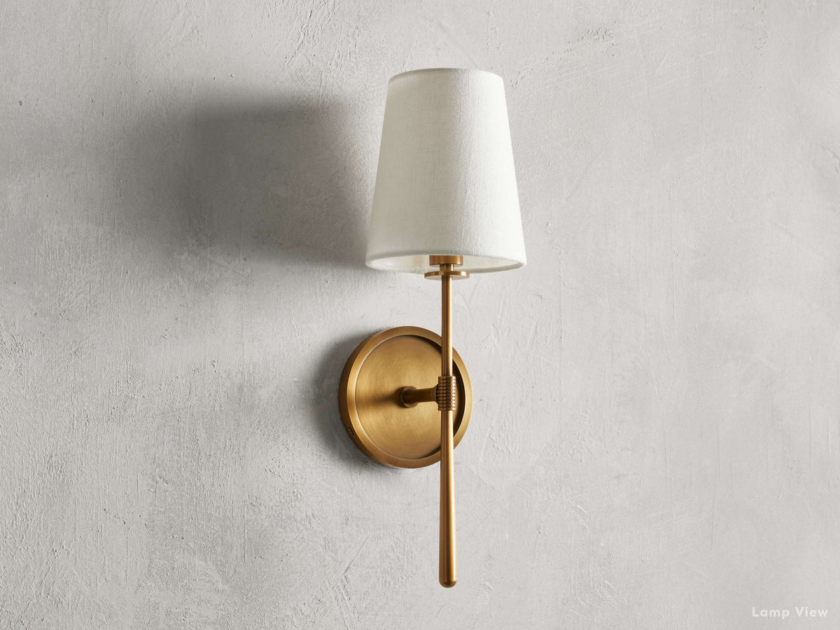 Rhodes Wrapped Linen Wall Sconce