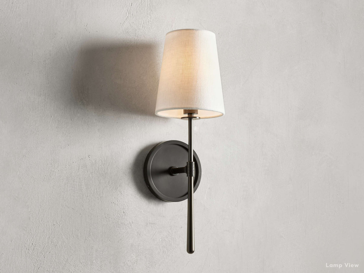 Rhodes Wrapped Linen Wall Sconce