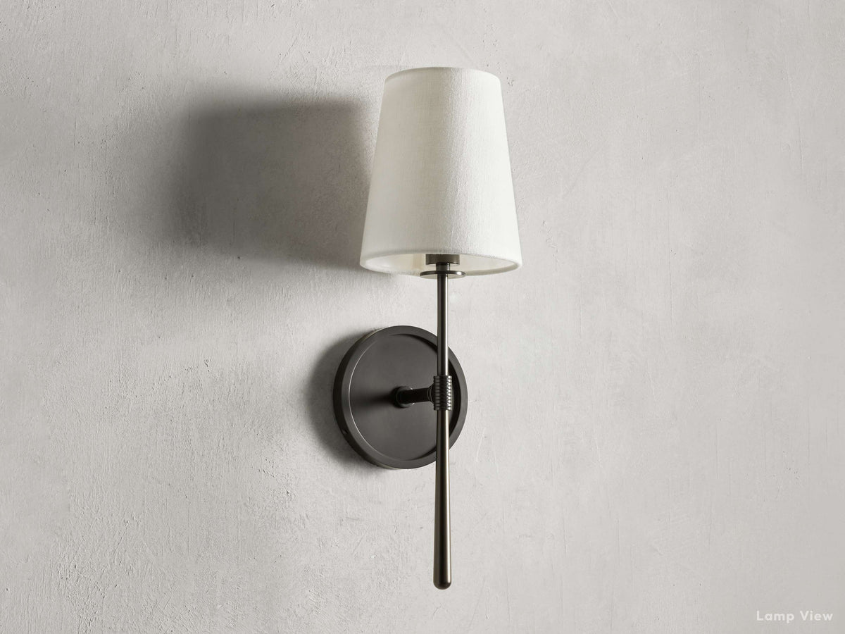 Rhodes Wrapped Linen Wall Sconce