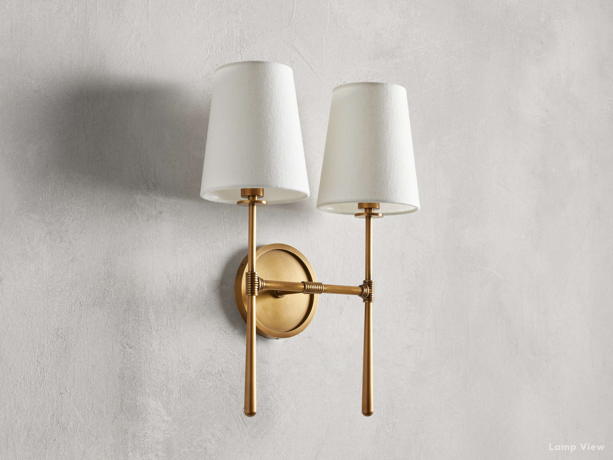 Rhodes Wrapped Linen Wall Sconce