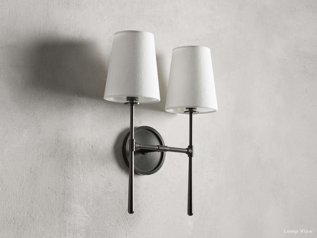 Rhodes Wrapped Linen Wall Sconce