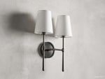 Rhodes Wrapped Linen Wall Sconce
