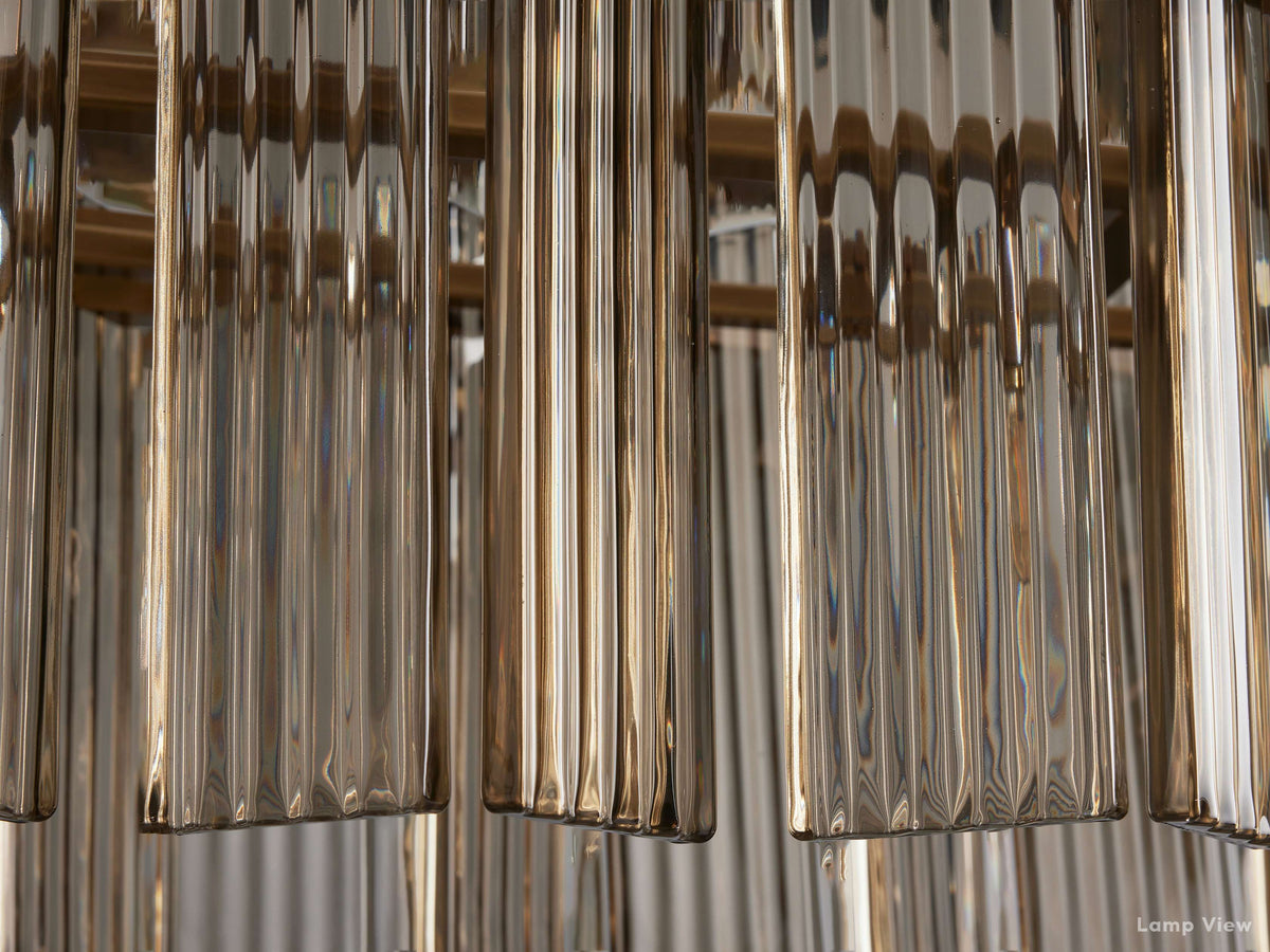 Delsie Fluted Striking Oval Chandelier