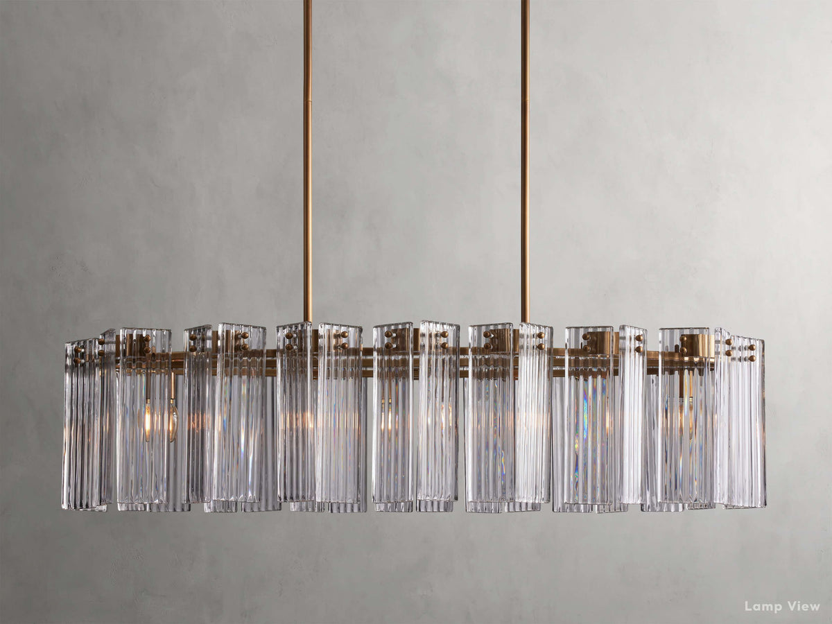 Delsie Fluted Striking Oval Chandelier
