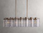 Delsie Grooved Glass Oval Chandelier