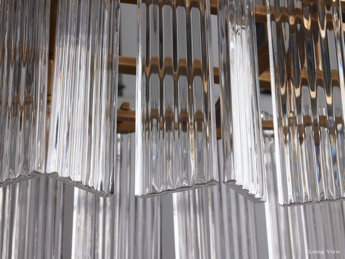 Delsie Fluted Striking Oval Chandelier