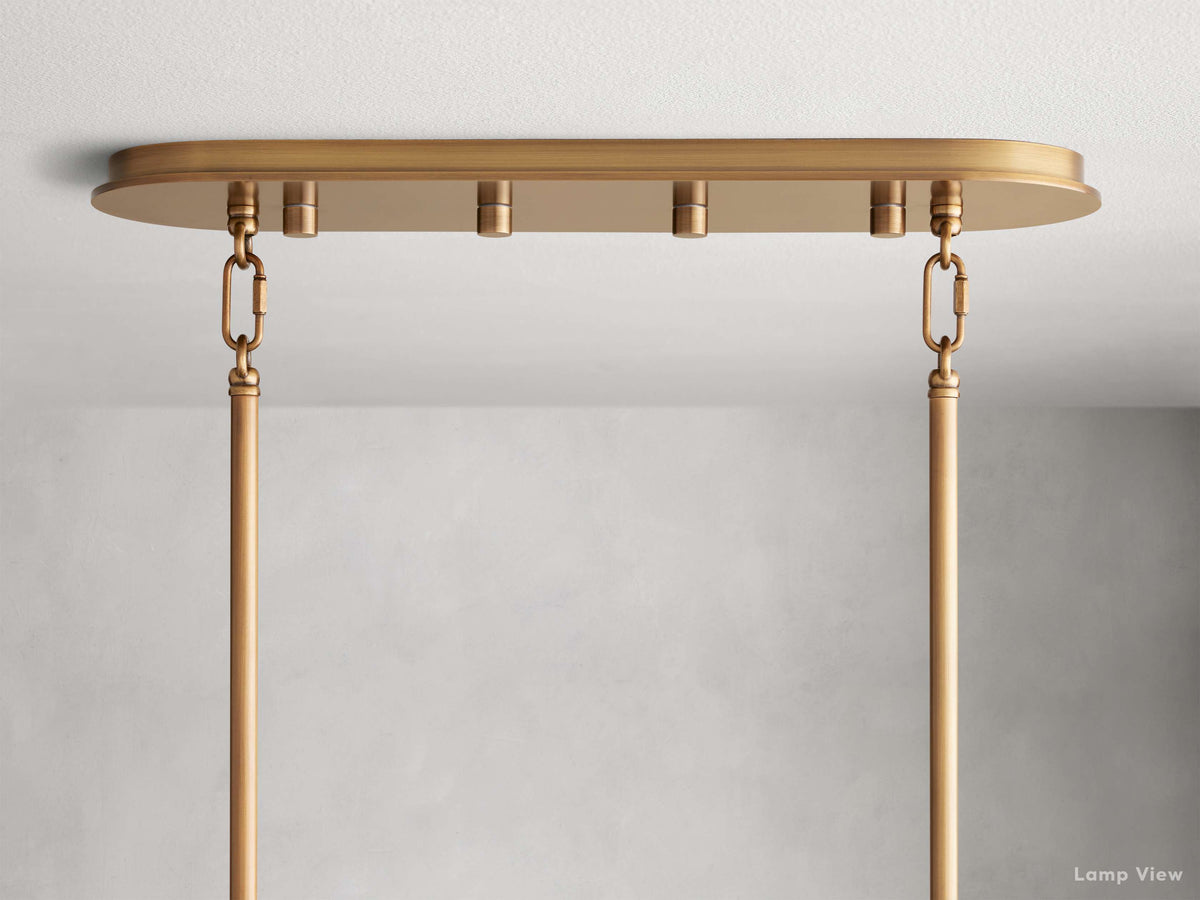 Delsie Fluted Striking Oval Chandelier