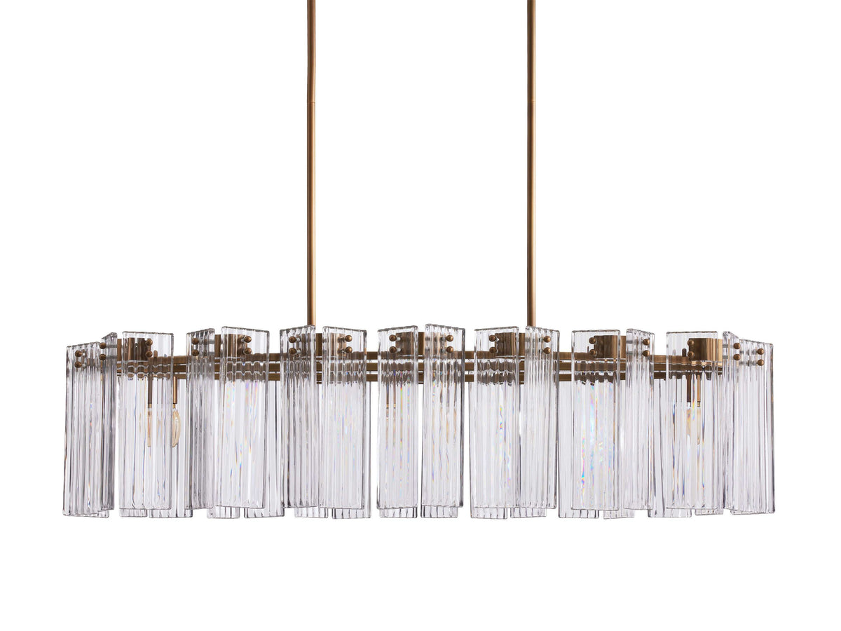 Delsie Fluted Striking Oval Chandelier