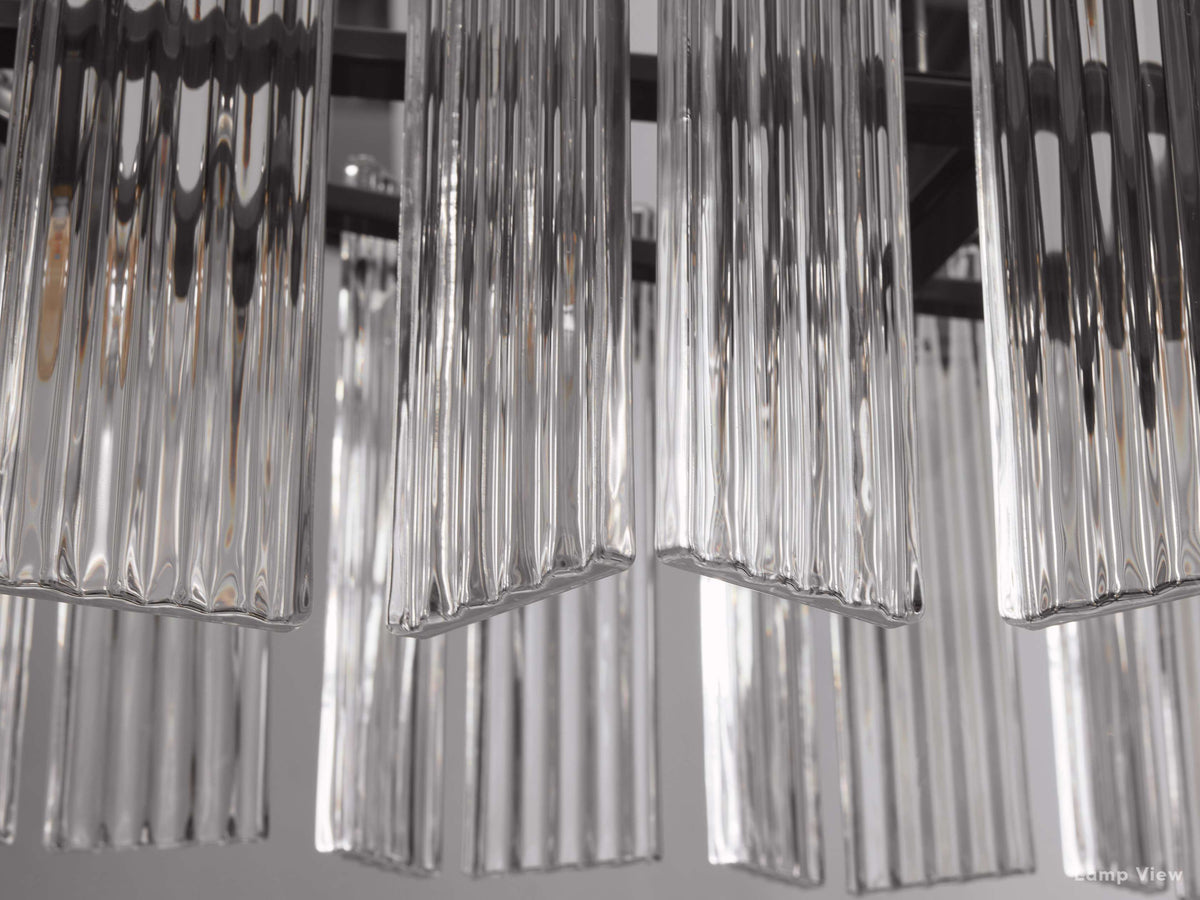 Delsie Fluted Striking Oval Chandelier