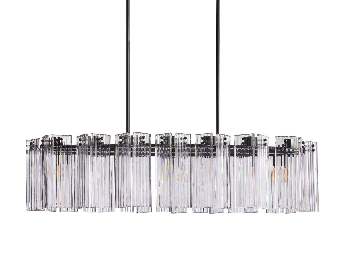 Delsie Fluted Striking Oval Chandelier