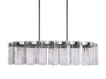 Delsie Grooved Glass Oval Chandelier
