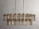 Delsie Grooved Glass Oval Chandelier