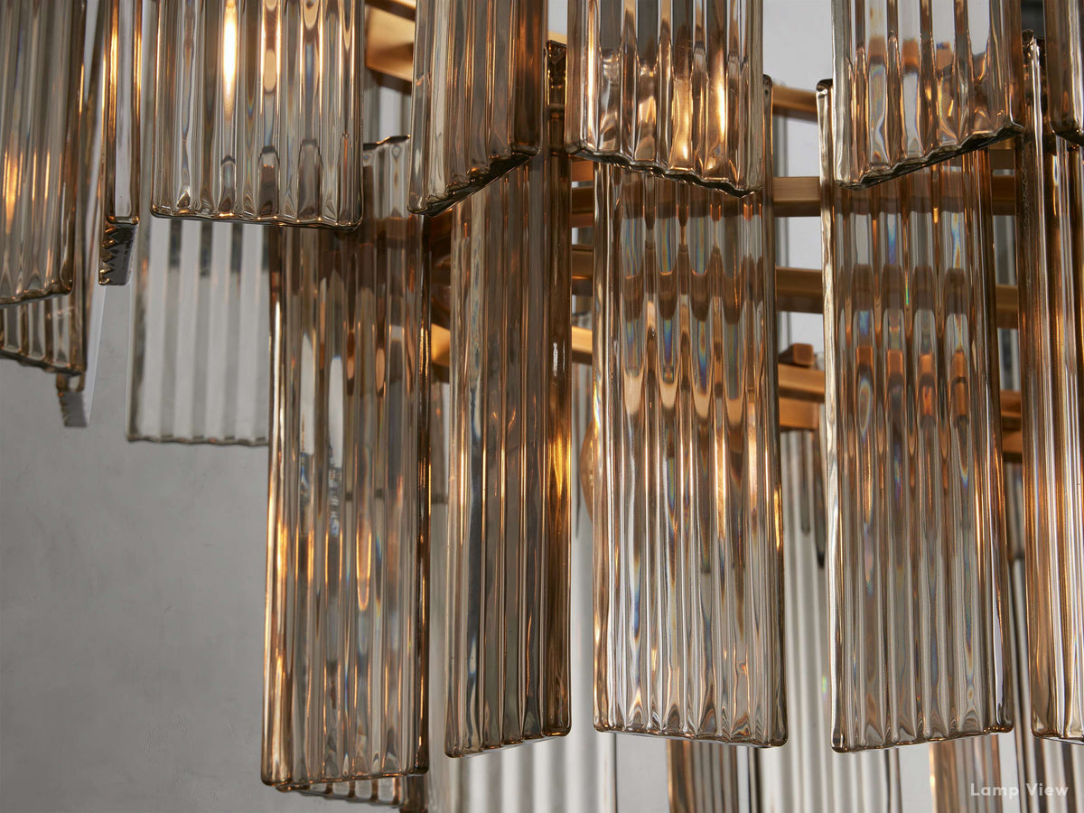 Delsie Fluted Striking Oval Chandelier