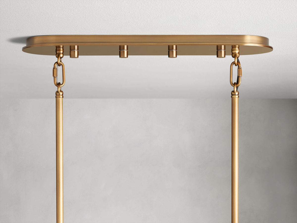 Delsie Grooved Glass Oval Chandelier