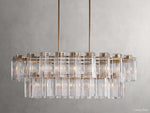 Delsie Grooved Glass Oval Chandelier