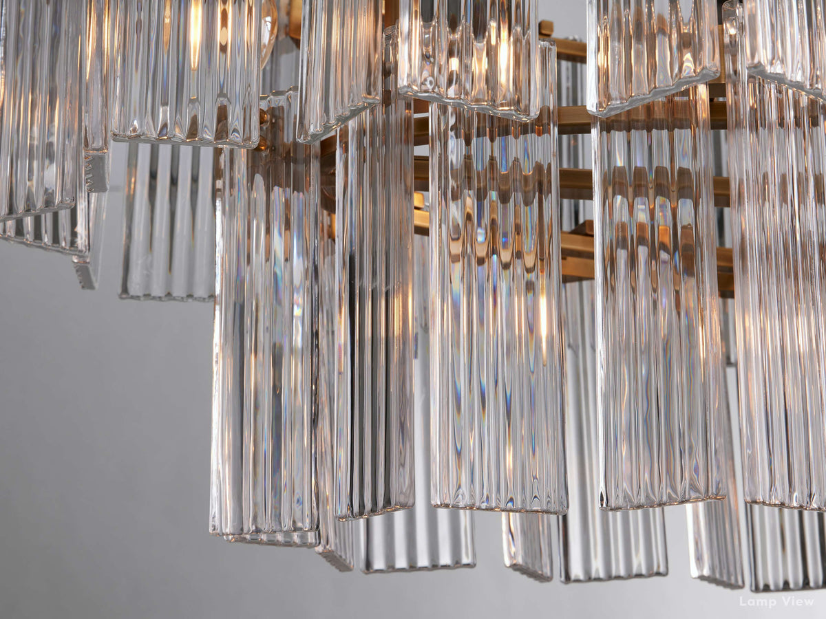 Delsie Fluted Striking Oval Chandelier