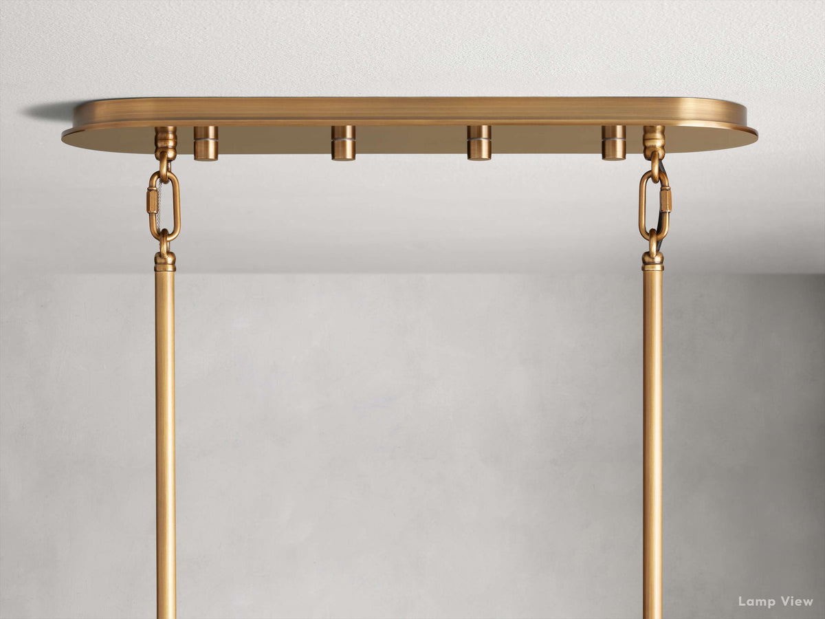Delsie Grooved Glass Oval Chandelier