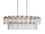 Delsie Grooved Glass Oval Chandelier