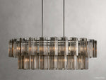 Delsie Grooved Glass Oval Chandelier