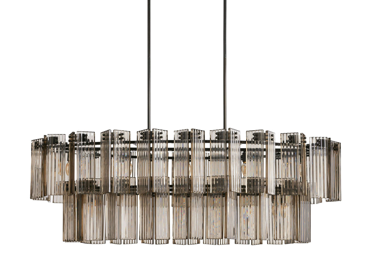 Delsie Fluted Striking Oval Chandelier