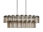 Delsie Fluted Striking Oval Chandelier