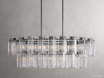 Delsie Grooved Glass Oval Chandelier