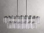 Delsie Grooved Glass Oval Chandelier