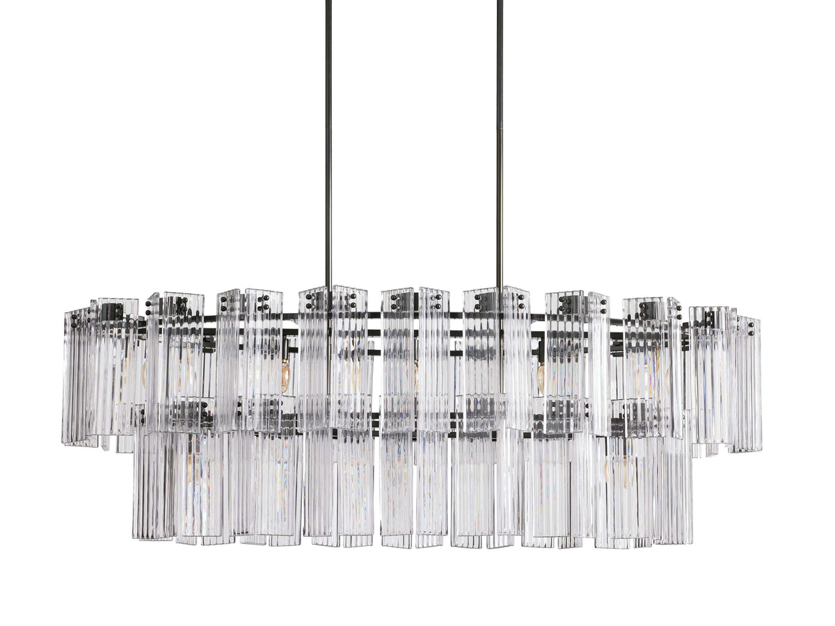 Delsie Fluted Striking Oval Chandelier