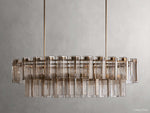 Delsie Grooved Glass Oval Chandelier
