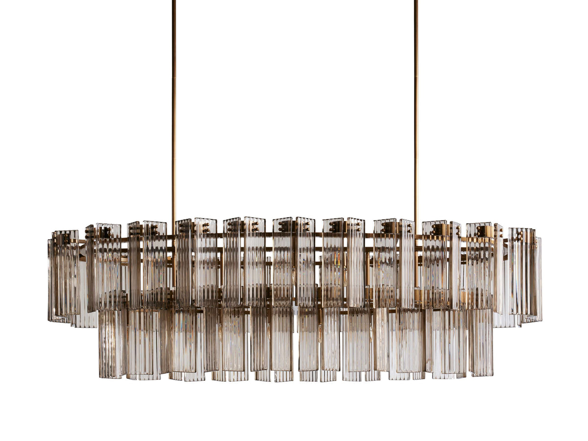Delsie Fluted Striking Oval Chandelier