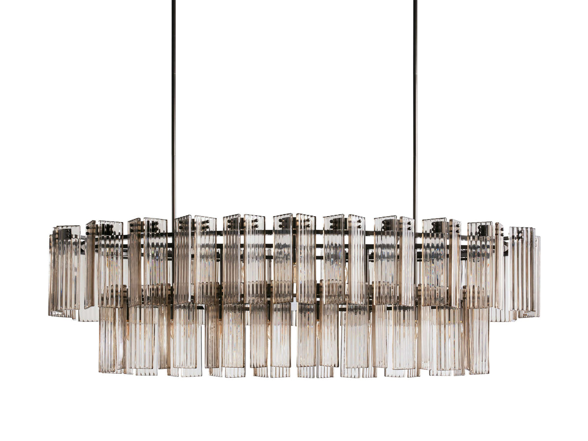 Delsie Fluted Striking Oval Chandelier