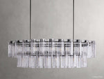 Delsie Grooved Glass Oval Chandelier