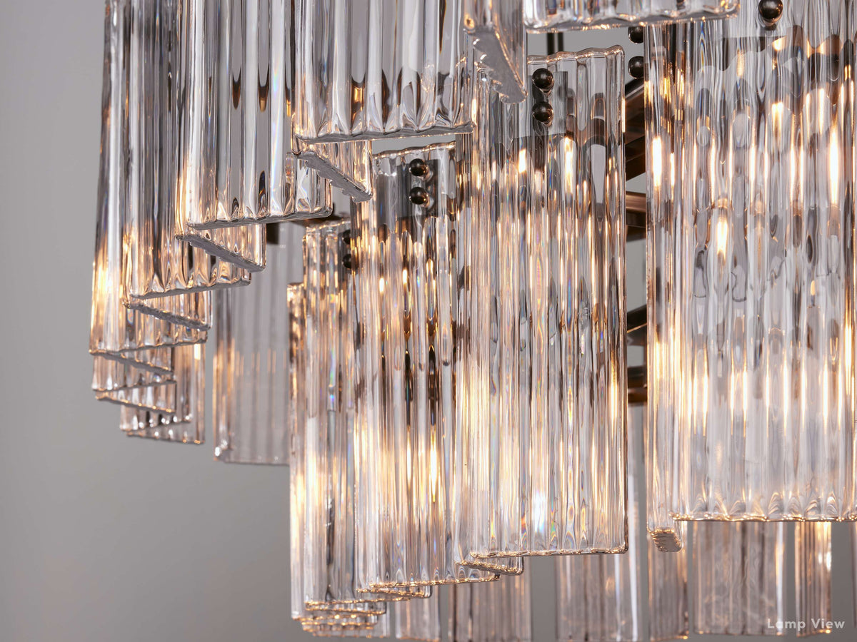 Delsie Fluted Striking Oval Chandelier