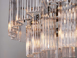Delsie Grooved Glass Oval Chandelier