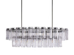 Delsie Grooved Glass Oval Chandelier