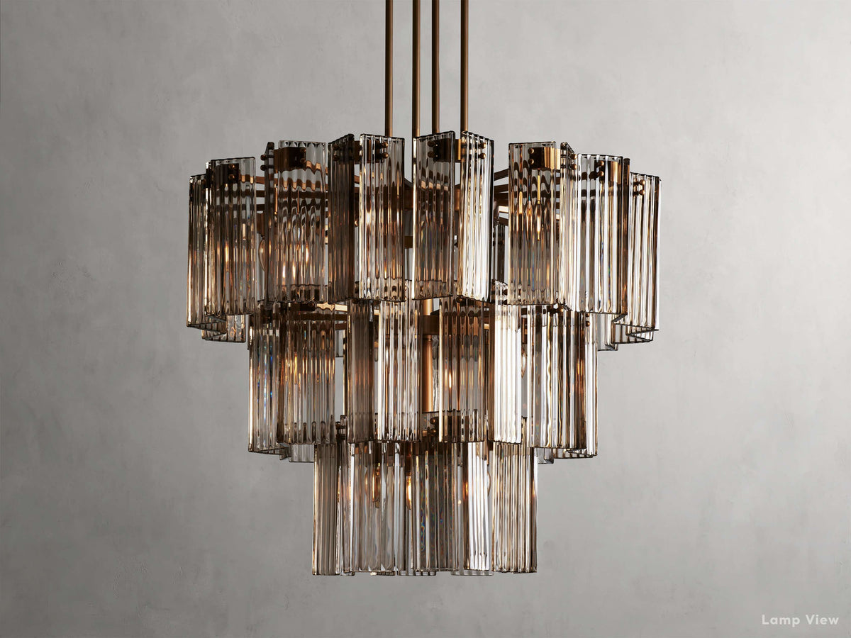 Delsie Fluted Striking Round Chandelier