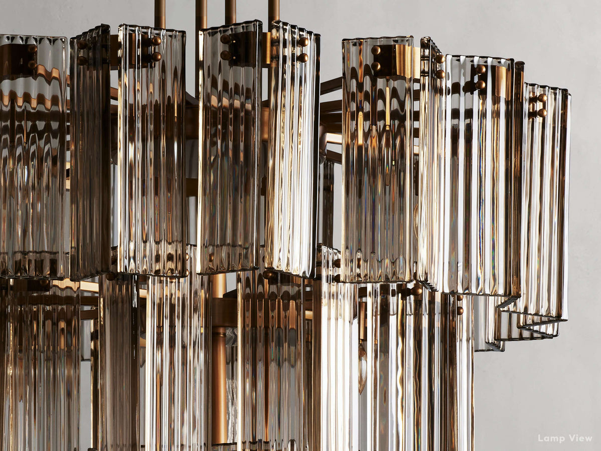 Delsie Fluted Striking Round Chandelier