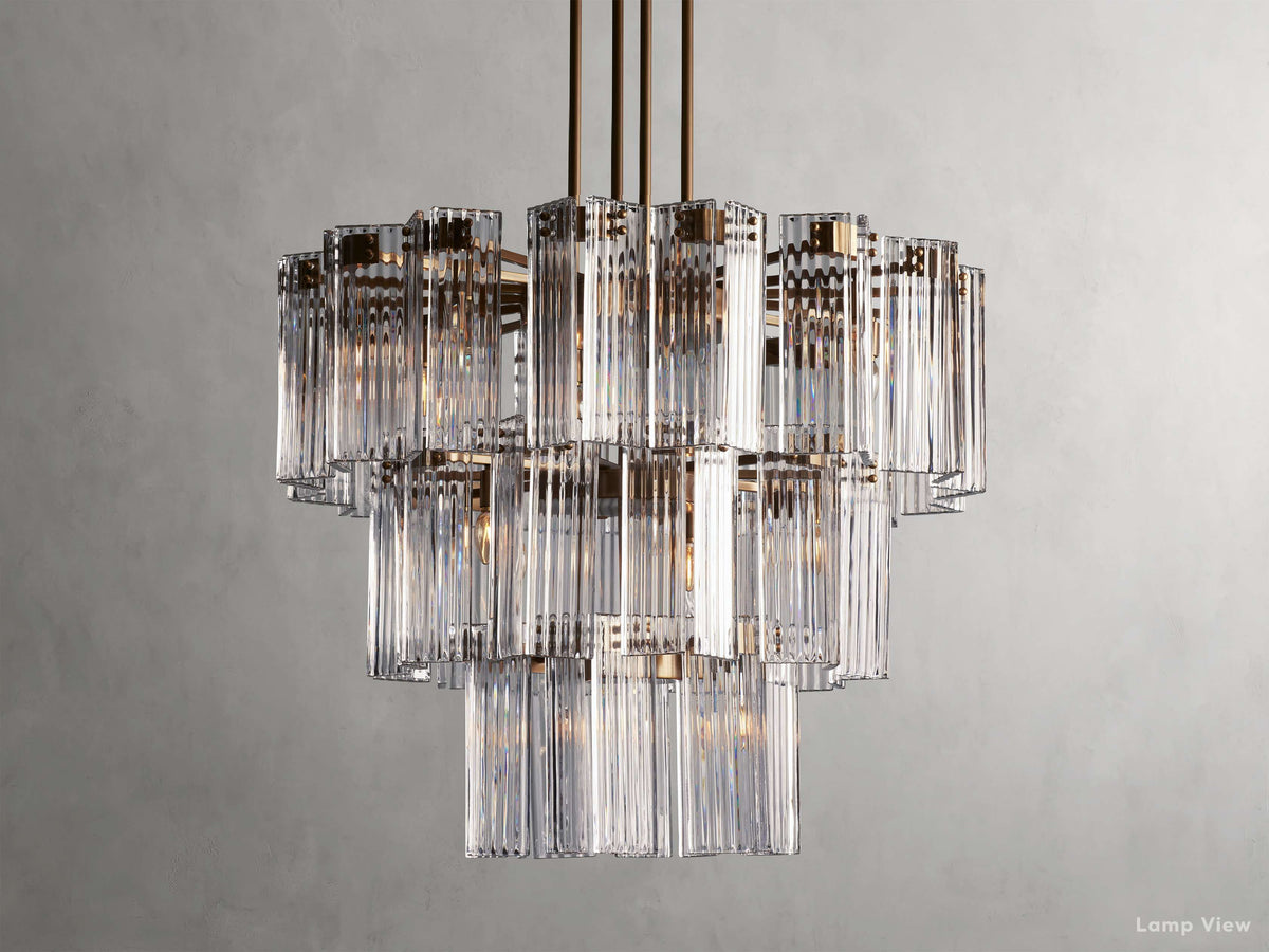 Delsie Fluted Striking Round Chandelier