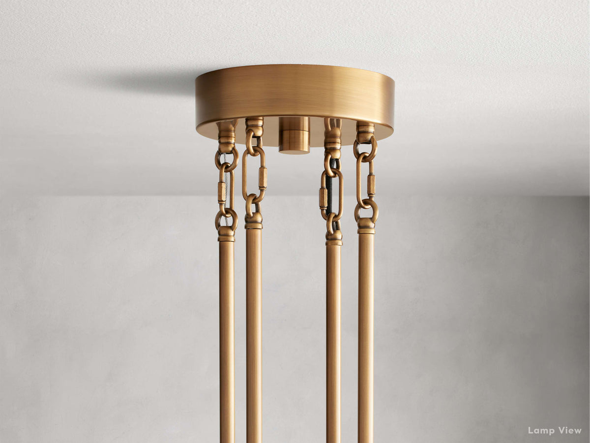 Delsie Grooved Glass Round Chandelier
