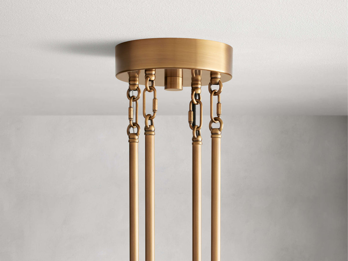 Delsie Fluted Glass Round Chandelier