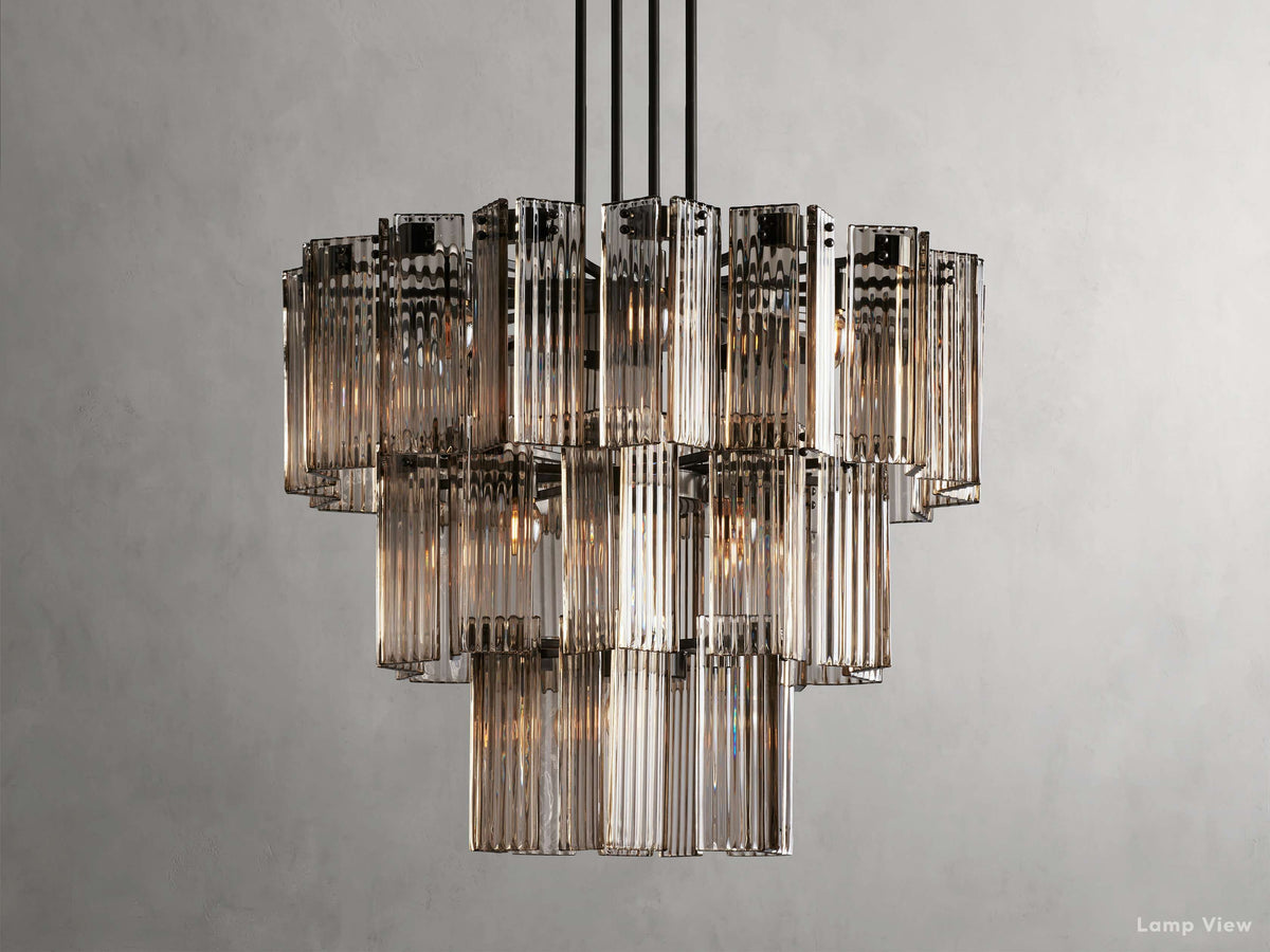 Delsie Fluted Striking Round Chandelier