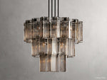 Delsie Grooved Glass Round Chandelier