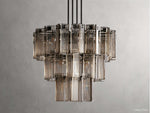 Delsie Grooved Glass Round Chandelier