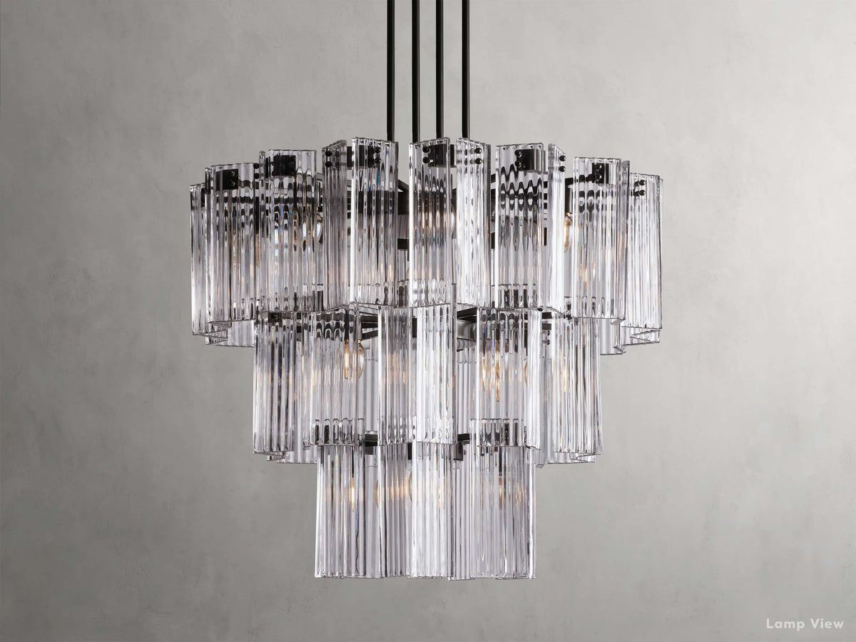 Delsie Fluted Striking Round Chandelier