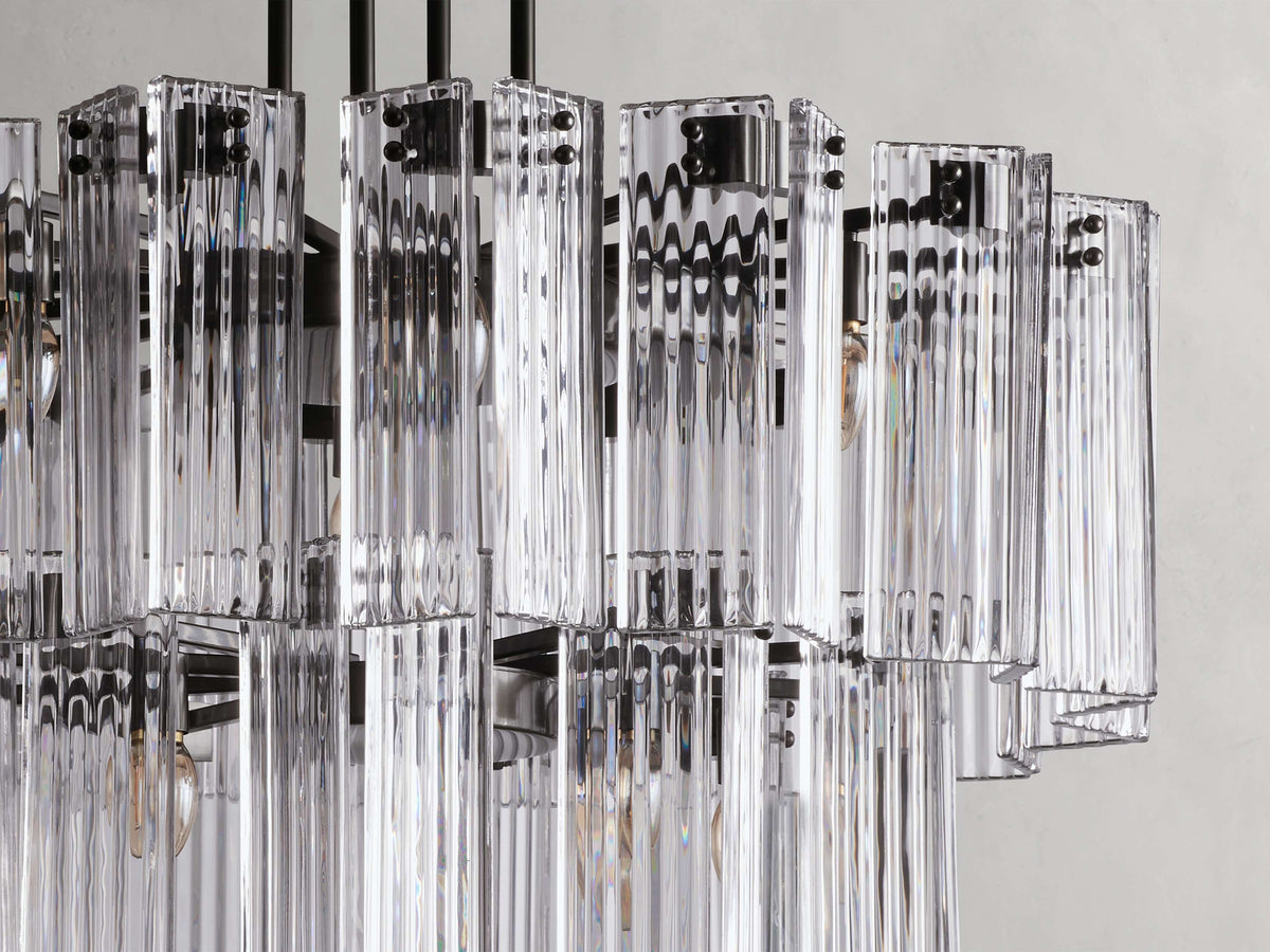 Delsie Fluted Striking Round Chandelier