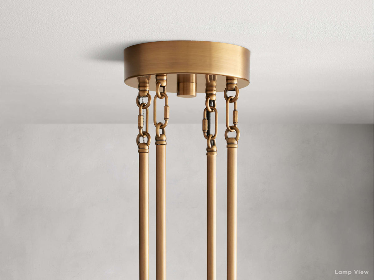 Delsie Grooved Glass Round Chandelier