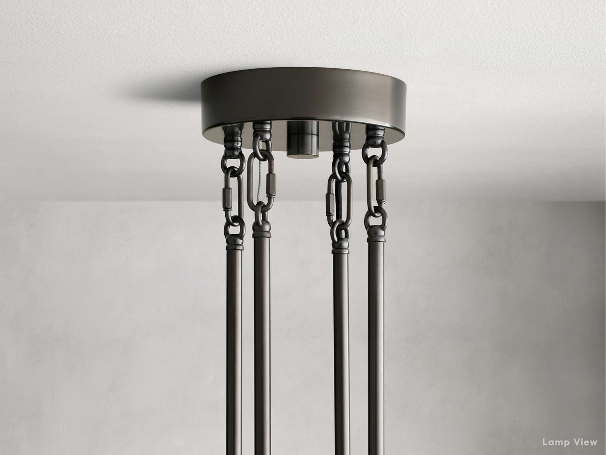 Delsie Grooved Glass Round Chandelier