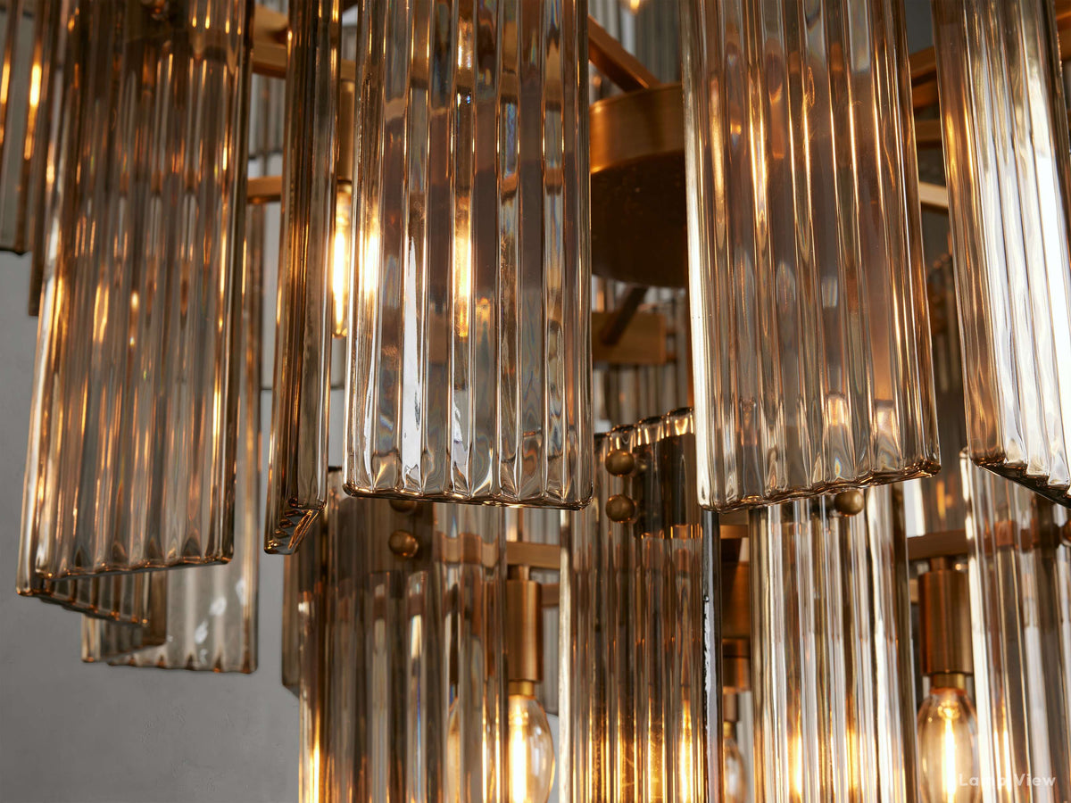 Delsie Fluted Striking Round Chandelier